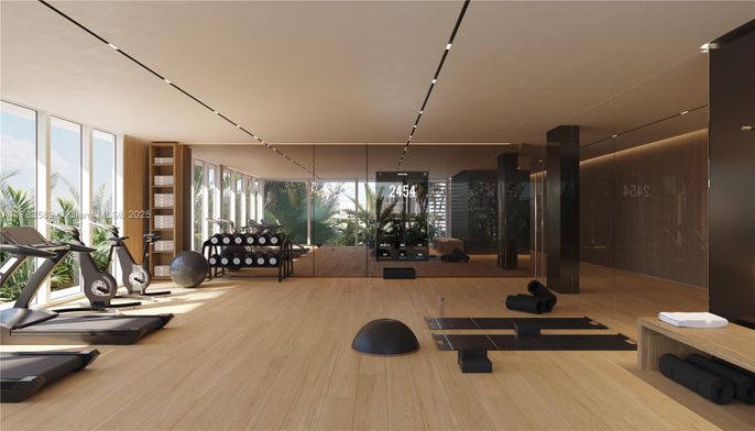 Fitness Equipment, Interior, Wood Texture Flooring