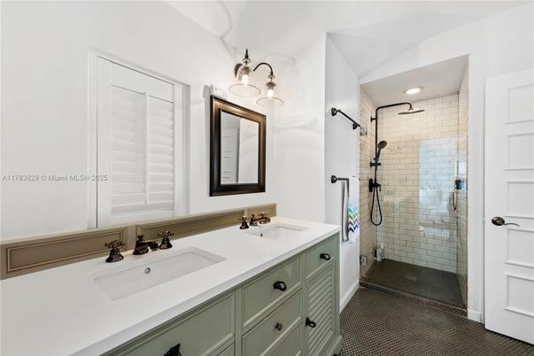 Bathroom, Dual Sink Vanities, Glass Shower, Interior