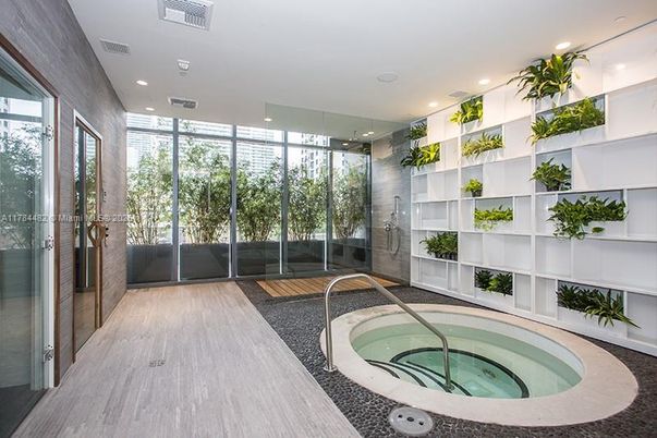 Interior, Pool, Recessed Lighting, Wood Texture Flooring