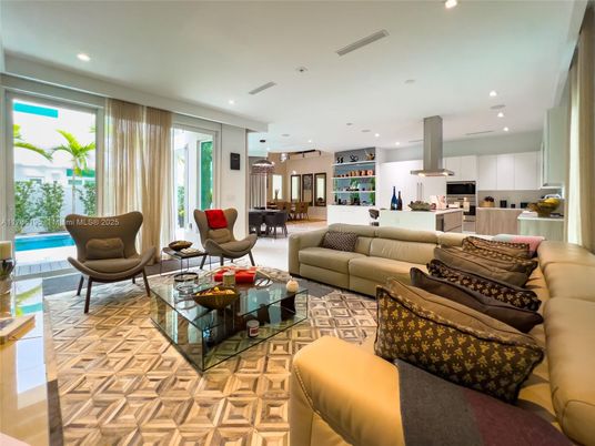 Dining room, Interior, Kitchen, Living room, Recessed Lighting