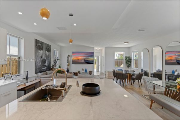 Dining room, Interior, Kitchen, Living room, Pendant Lights, Recessed Lighting