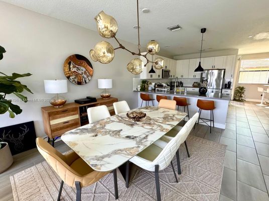 Dining room, Interior, Kitchen, Pendant Lights, Recessed Lighting, Stainless Steel Appliances