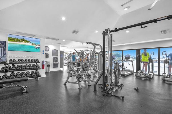 Fitness Equipment, Gym, Interior, Recessed Lighting
