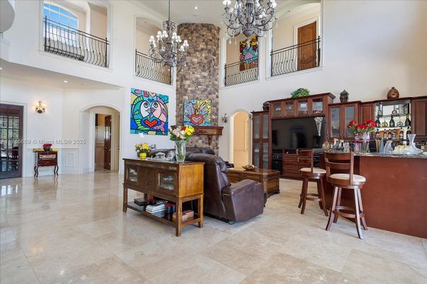 Chandelier, Fireplace, Interior, Living room, Recessed Lighting