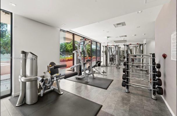 Fitness Equipment, Gym, Interior, Recessed Lighting