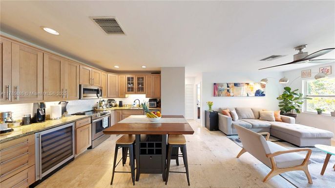 Interior, Kitchen, Living room, Recessed Lighting, Stainless Steel Appliances