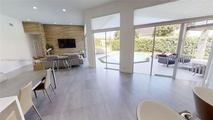 Interior, Living room, Recessed Lighting, Wooden Walls