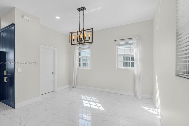 Empty room, Interior, Marble, Pendant Lights, Recessed Lighting