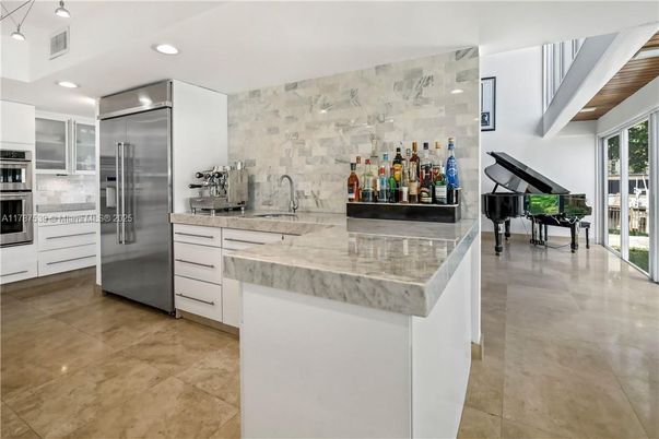 Interior, Kitchen, Piano, Recessed Lighting, Stainless Steel Appliances