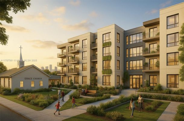 Backyard, Exterior, Facade, Condo Building