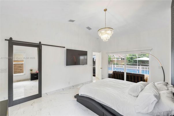 Bedroom, Chandelier, Interior, Marble