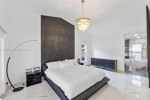 Bedroom, Chandelier, Interior, Marble, Marble Walls, Recessed Lighting