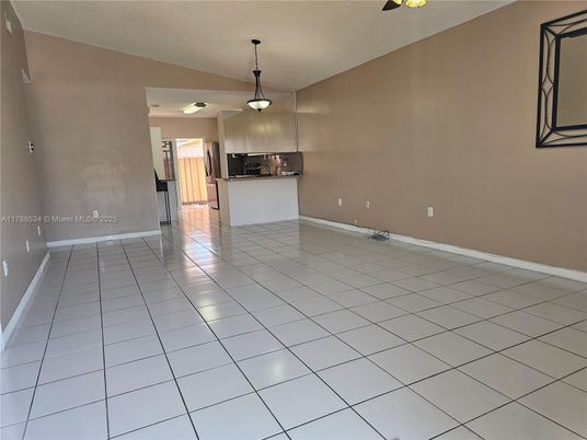 Empty room, Interior, Kitchen, Pendant Lights