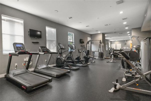 Fitness Equipment, Gym, Interior, Recessed Lighting