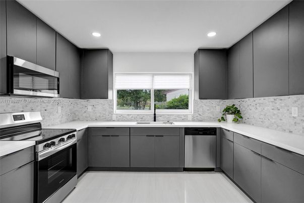 Interior, Kitchen, Recessed Lighting, Stainless Steel Appliances