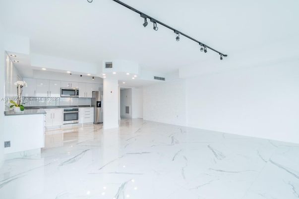 Interior, Kitchen, Marble, Recessed Lighting, Stainless Steel Appliances