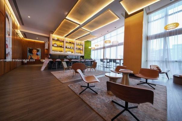 Dining room, Interior, Living room, Pendant Lights, Recessed Lighting, Wood Texture Flooring