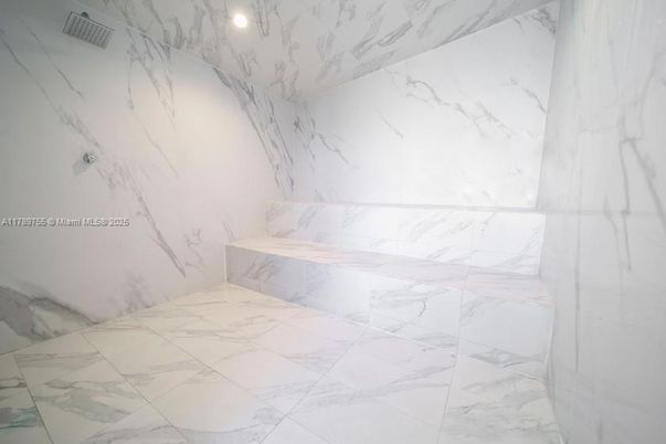 Bathroom, Interior, Marble, Marble Walls, Recessed Lighting