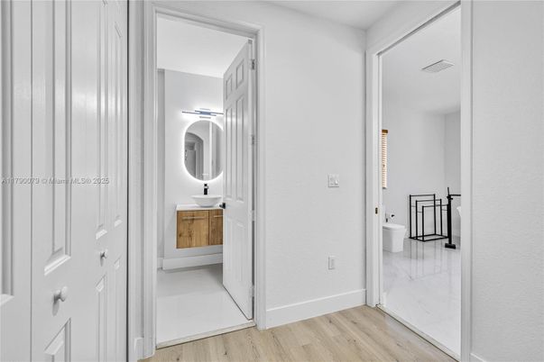 Bathroom, Interior, Marble, Wood Texture Flooring