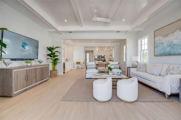 Interior, Kitchen, Living room, Recessed Lighting, Wood Texture Flooring