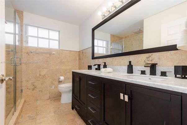 Bathroom, Dual Sink Vanities, Glass Shower, Interior