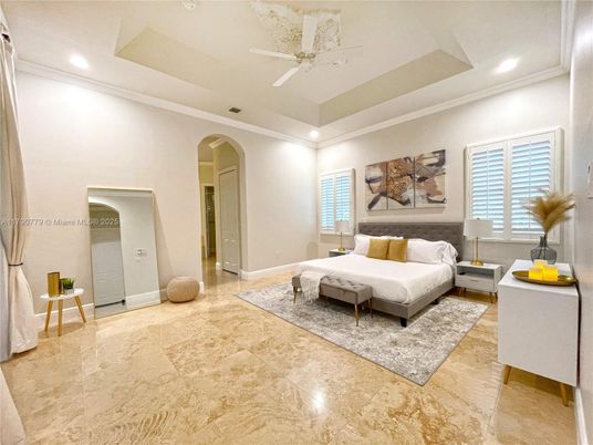 Bedroom, Interior, Recessed Lighting
