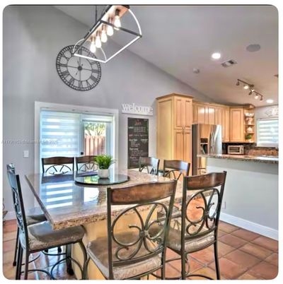 Dining room, Interior, Kitchen, Recessed Lighting, Stainless Steel Appliances