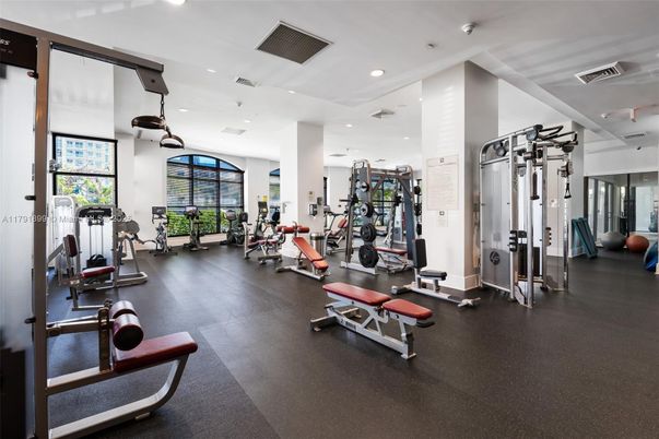 Fitness Equipment, Gym, Interior, Recessed Lighting