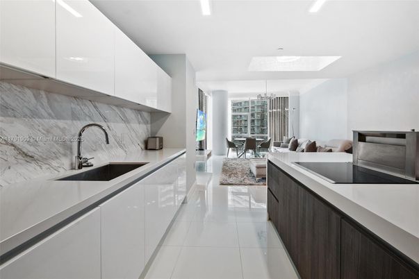 Dining room, Interior, Kitchen, Living room, Marble Walls, Recessed Lighting