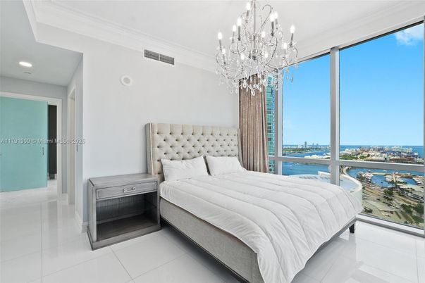Bedroom, Chandelier, Interior, Recessed Lighting, Water