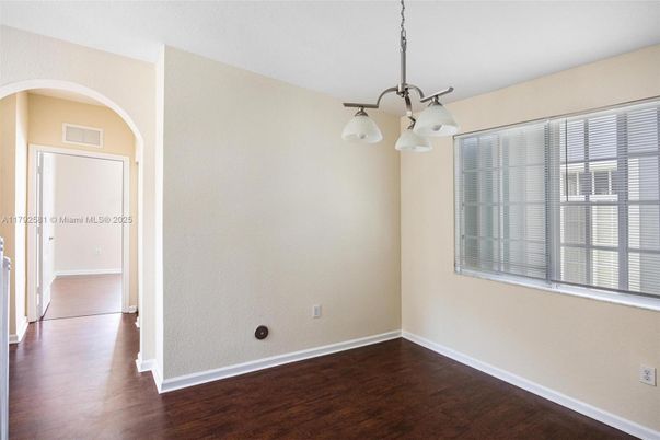 Chandelier, Empty room, Interior, Pendant Lights, Wood Texture Flooring