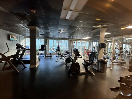 Fitness Equipment, Gym, Interior, Recessed Lighting