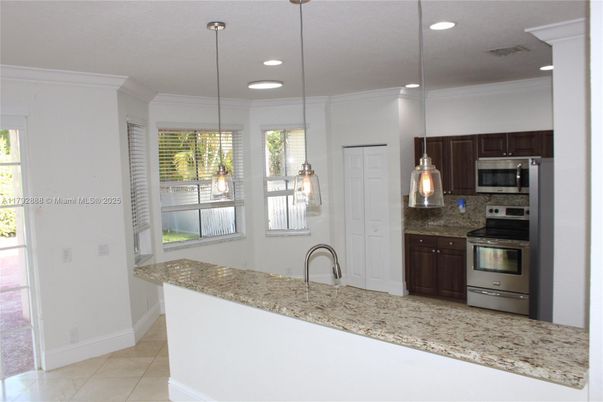 Interior, Kitchen, Pendant Lights, Recessed Lighting, Stainless Steel Appliances