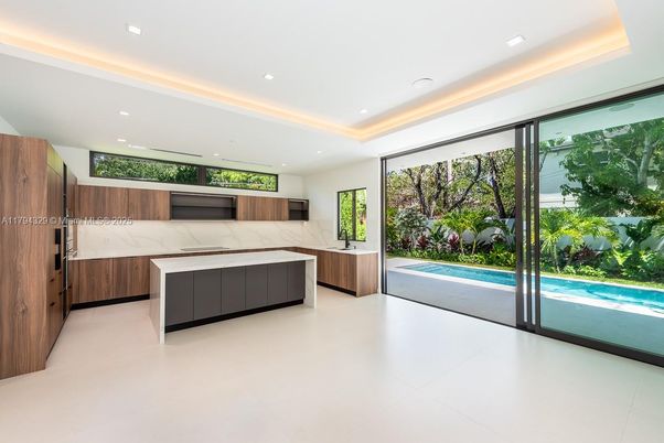 Interior, Kitchen, Marble Walls, Recessed Lighting