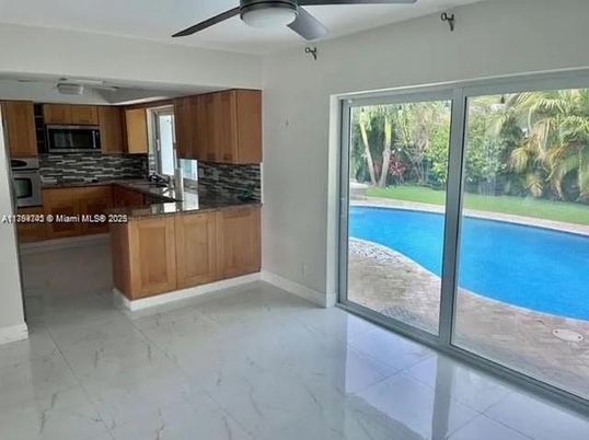 Interior, Kitchen, Marble, Stainless Steel Appliances