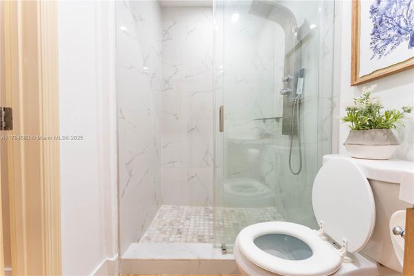 Bathroom, Glass Shower, Interior, Marble Walls