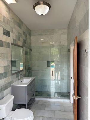 Bathroom, Glass Shower, Interior, Marble, Marble Walls