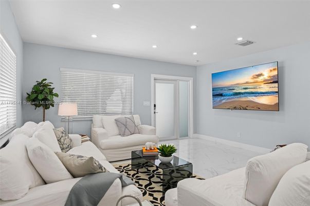 Interior, Living room, Marble, Recessed Lighting