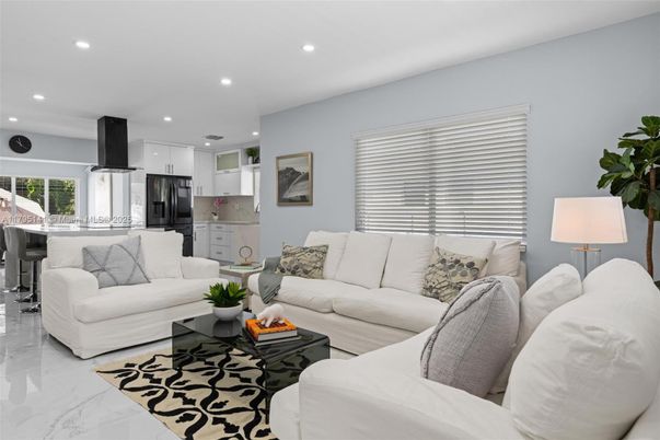 Interior, Kitchen, Living room, Marble, Recessed Lighting
