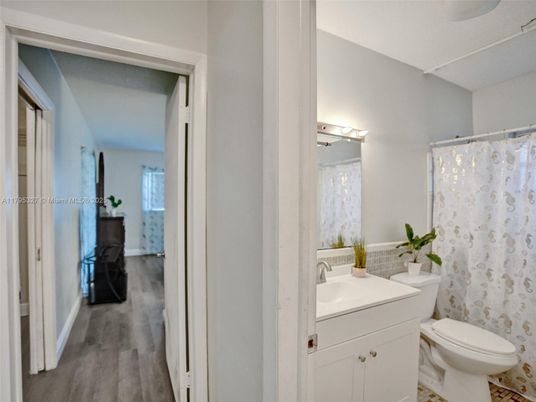 Bathroom, Interior, Wood Texture Flooring