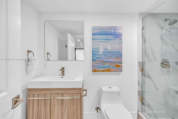Bathroom, Glass Shower, Interior, Marble Walls