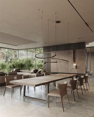 Dining room, Interior, Living room, Pendant Lights