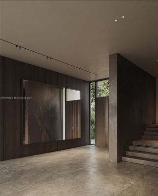 Empty room, Interior, Recessed Lighting, Wooden Walls