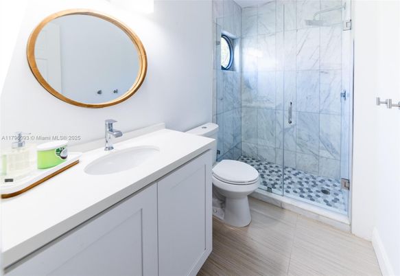Bathroom, Glass Shower, Interior, Marble Walls