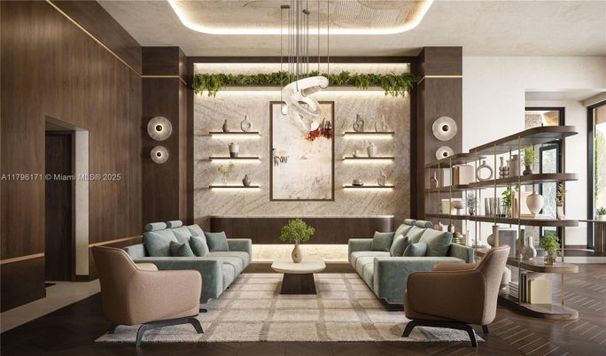 Interior, Living room, Pendant Lights, Wood Texture Flooring, Wooden Walls