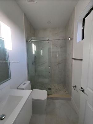 Bathroom, Glass Shower, Interior, Marble Walls