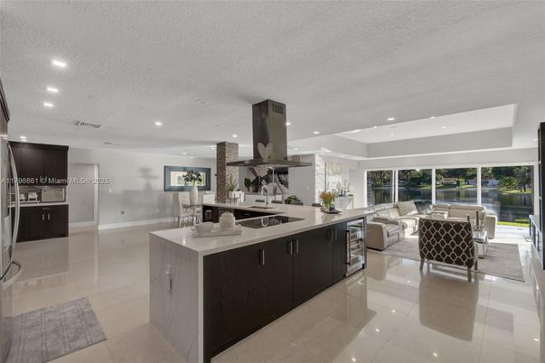 Dining room, Interior, Kitchen, Living room, Recessed Lighting, Stainless Steel Appliances