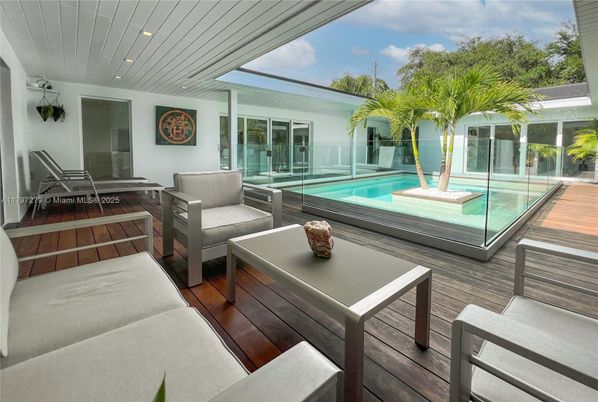 Interior, Pool, Recessed Lighting, Wood Texture Flooring