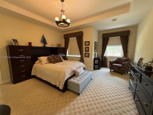Bedroom, Chandelier, Interior