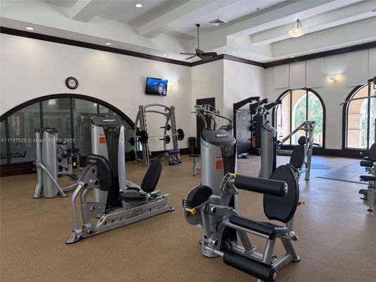 Fitness Equipment, Gym, Interior, Recessed Lighting